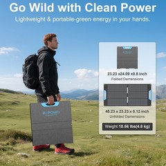 E-POWO 110W Solar Panel for Jackery Portable Power Station Explorer 300 Camping