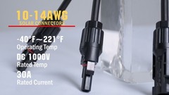 Solar Connectors Y Branch 1 to 4 Parallel PV Adapter Cable Kit for Solar Panels