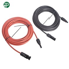 30 FT 12 AWG Black + Red Solar Panel High Quality Extension Cable Wire Connector