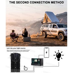 SOECOPO 6000W Solar System Kit Flexible Panel 100A Controller, 12V DC to 110V