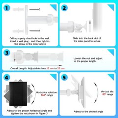 Solar Panel for Ring Camera, 2 Pack 6W Solar Charger Compatible with Rings Sp…
