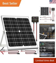 Durable 20W Solar Panel System with Smart Controller – Waterproof & Adjustable