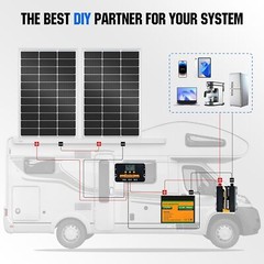 ECO-WORTHY 100 Watt Solar Panel 12 Volt Monocrystalline Solar Panel waterproof
