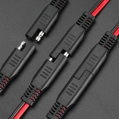 Versatile 12in SAE Extension Cable with Dual 2-Pin Connector for Multiple Uses