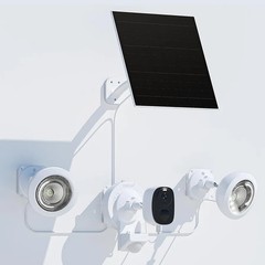 Vuebee VB-10WS2LP 10W Solar Motion Sensor & 2 LED Flood Lights New Open Box