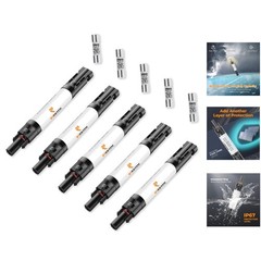 Compact 10A Inline Solar Fuse Holder 1000V with Universal Connectors – 5 Units