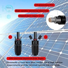 Solar Connector Y-Branch Parallel Adapter Cable Plug (M/FF, F/MM) Two Sets Pairs