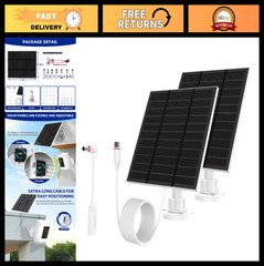 5W 5V Solar Panel Charger for Wireless Outdoor Cameras, USB-C, Waterproof IP65,