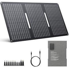30W Solar Panel Charger YT30 Foldable Solar Panel IP65 Waterproof Solar Gray