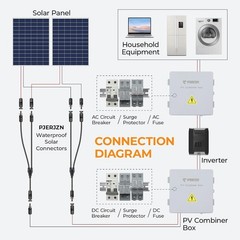 Weather-Resistant Solar Panel Y-Splitter Connectors – 30A Certified Performance