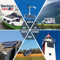 400 Watt 12 Volt Premium Solar Panel Kit :4Pcs 100W Solar Panel+ 40A MPPT Charge