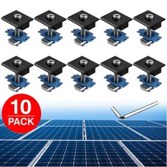 10Pcs Solar Panels Mid Clamps for Unistrut Aluminium Panel Brackets 30Mm/35Mm