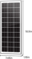 15W 12V 10BB Solar Panel Automatic Gate Openers, Compatible with Mighty Mule, Po