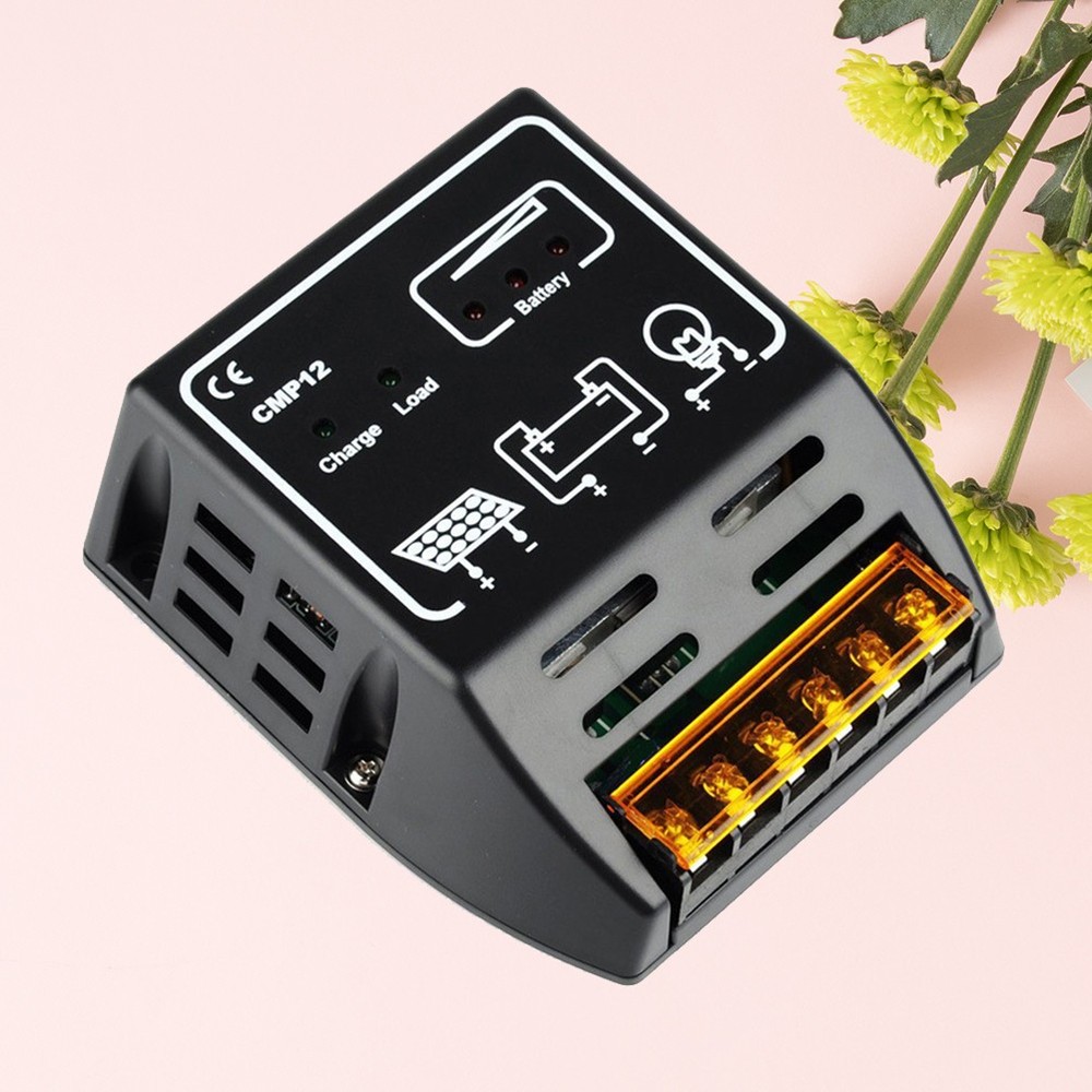 Compact Solar Panel Controller with Smart Charging and Load Indicator Lights