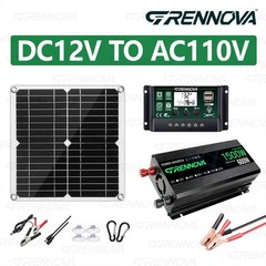 Grennova 1500W Solar Kit 30W Panel 60A MPPT Off-Grid RV Van Farm Emergency