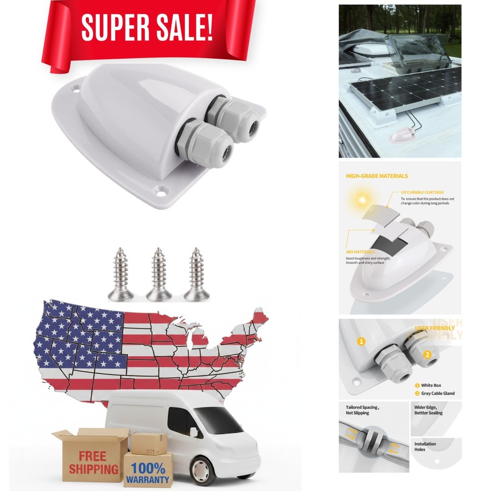 UV Resistant Solar Cable Housing – Drop Shape Entry Gland for Roof Installations
