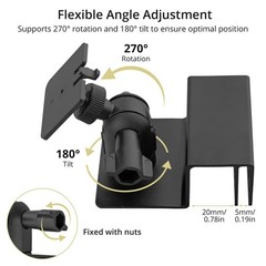 Anbte 2PCS Adjustable Gutter Mount for Ring Solar Panels & Security Black