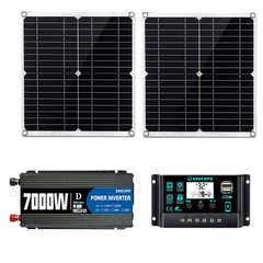 7000W Off-Grid Solar Kit 7000W Inverter 2pcs 300W Solar Panels 12V to 110V