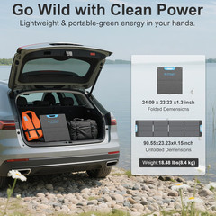 220W Portable Solar Panel for Power Station, 23.5% High Efficiency ETFE Foldable