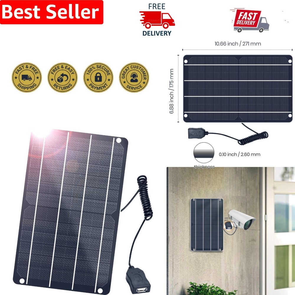 High-Efficiency 6W USB Solar Panel – Portable Power Source for Gadgets