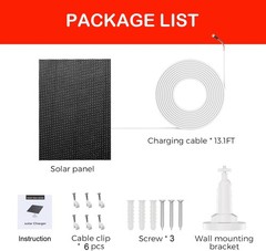 Solar Charger for Ring Doorbell with Built-in Energy Storage and Solar Panel