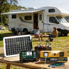 Grennova Plug and Play 2200W Full Off-Grid Solar System Mono 50W Panel 12V/24V
