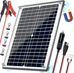 20W Solar Panel Kit with MPPT Controller for Car, Boat, RV & Motorcycle