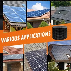 Solar Panel Bird Guard Mesh| 8in x 100ft Black PVC Coated Heavy Duty Galvaniz…