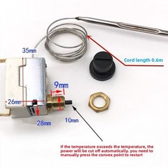 Manual Reset Thermostat For Fryer Temperature Control For Electric Oven