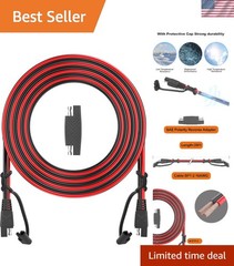 12FT SAE Extension Cable 16AWG – Quick Disconnect, Water-Resistant for Solar …