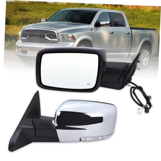 Left Driver Side Mirror Compatible With 2013-2018 Ram 1500 2500 3500 With