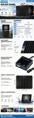 100W Portable Flexible Solar Panel Monocrystalline Waterproof Dual USB&DC Output