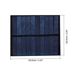 Mini Solar Panel Cell 5V 230mA 1.15W 100.8mm x 82.5mm for DIY Project Pack of 2