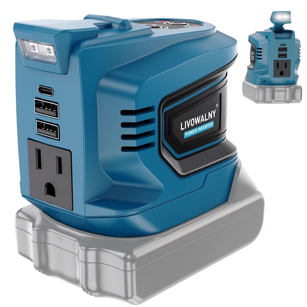 200W Power Inverter for Makita 18V Battery, DC 18V to AC 110-120V(NO Battery)