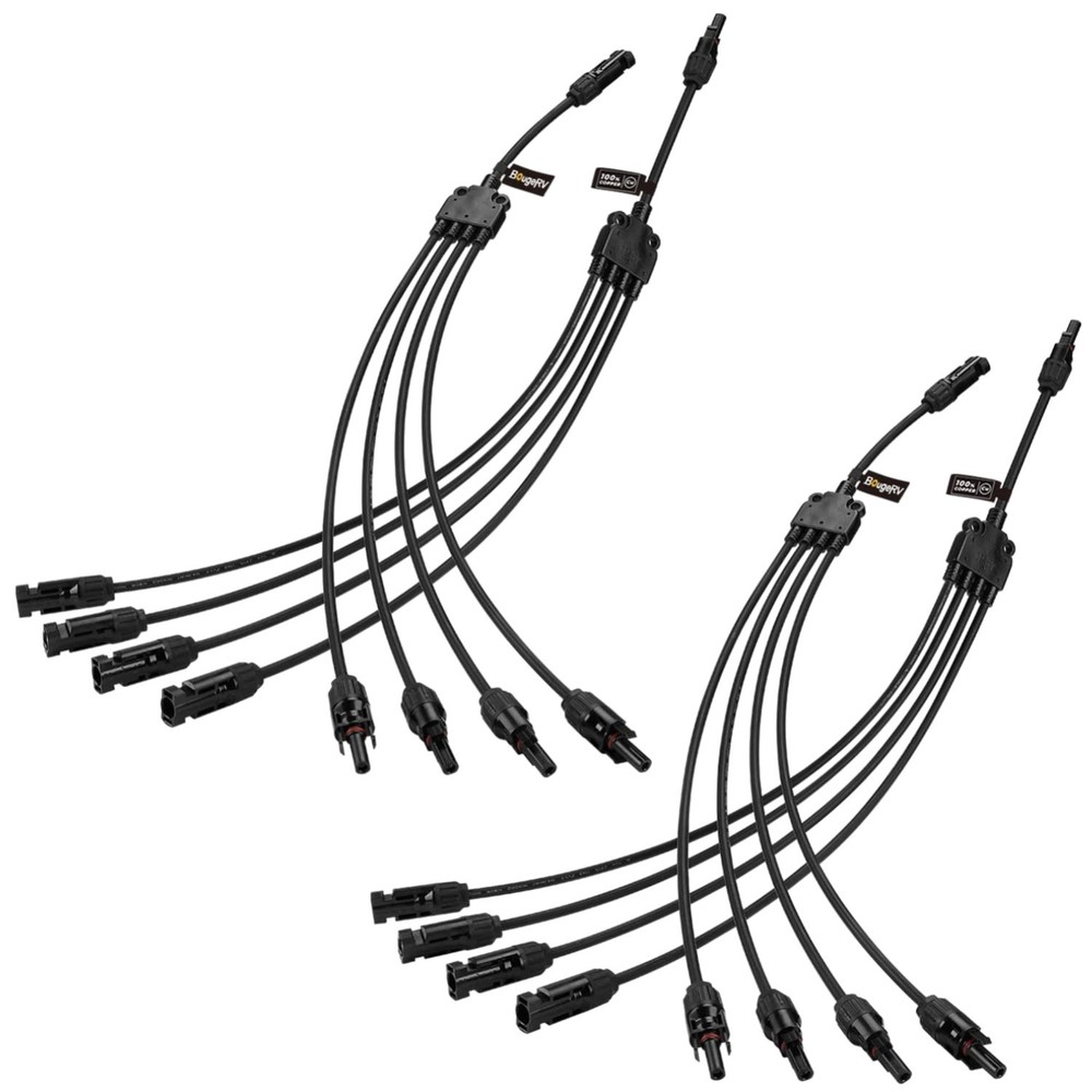 Solar Y Branch Parallel Connectors 30A/1000V, 2 Pairs