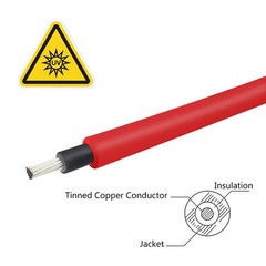 Solar Panel Extension Cable 20FT 10AWG Male Female Connector Off-Grid Waterproof