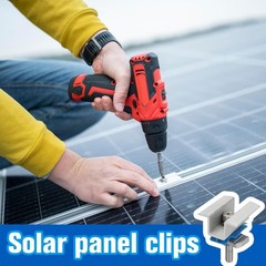 10 Pcs Adjustable Solar Panel Mounting Bracket Clamps Wide Photovoltaic Suppo…