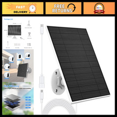 5W Solar Panel Charger for Outdoor Cameras, Continuous Power Supply, 9.8ft Cable