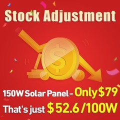 150W Portable Foldable Solar Panel Kit Compact 21x20in Design 7.3lb W/Controller