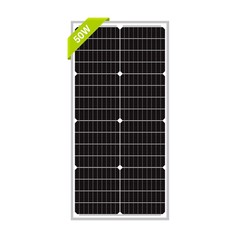 Newpowa 50W Solar Panel 50W(Watts)12V(Volts) Monocrystalline PV Module High-E…