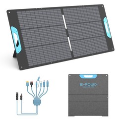E-POWO 110W 220W Portable Solar Panel QC3.0 USB Type-C for Power Station