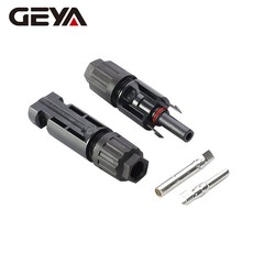 GEYA PV Wire Connector 10 AWG Solar Panel Extension Cable 1Pair Black & Red 6mm²