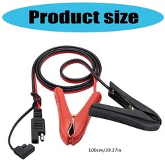 Heavy Duty SAE to Alligator Clip Quick Disconnect Adapters Power Cable 100cm