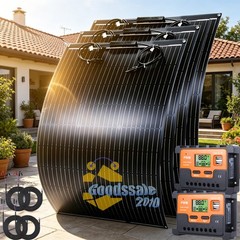 400W Flexible Solar Panel Kit Mono Portable Power Camping Home RV Battery Charge
