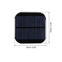 Mini Solar Panel Cell 5.5V 130mA 0.715W 72mm x 72mm for DIY Project Pack of 5