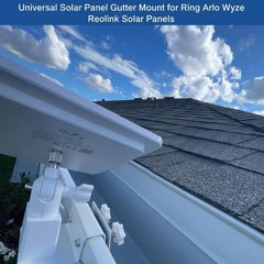 Universal Solar Panel Gutter Mount for Ring Arlo Eufy Wyze Reolink Solar Panels