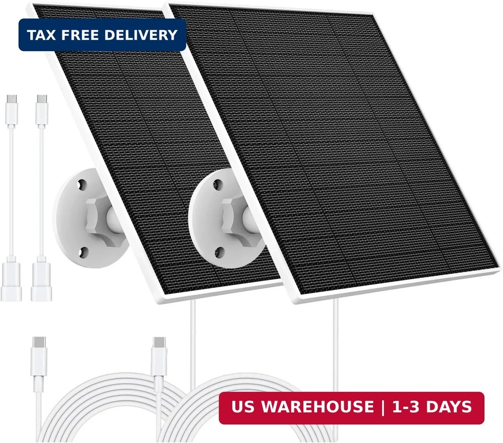 Solar Panel for Eufy Outdoor Camera, 5W Solar Panel Charger Compatible with Eufy