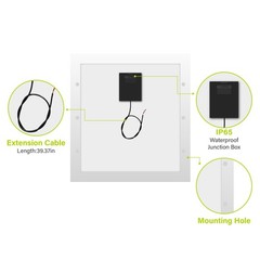 5W(Watts) 12V(Volts) 5W Monocrystalline 10BB Solar Panel Battery Maintainer H…