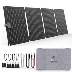 40W Foldable Waterproof Mono Solar Panel Charger RV with USB-C & USB-A Power NEW