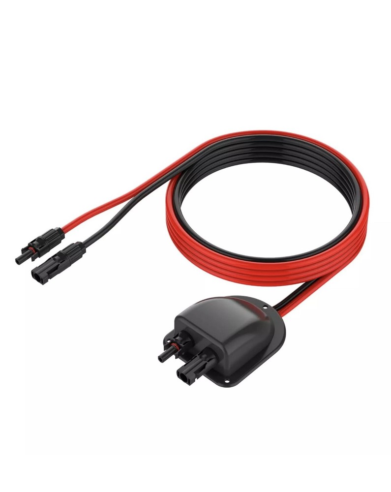 Solar Weatherproof Entry Gland Housing, Through RV roof Red, Black